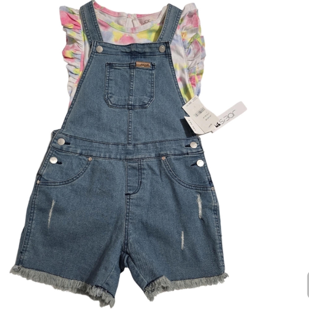 JOES JEANS Designer Girl Distressed Vintage washed Denim Overalls Outfit 7